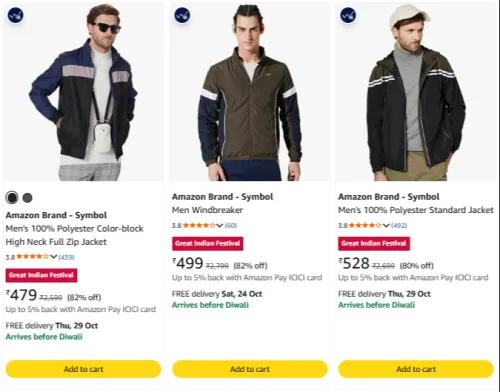 Image of Amazon Brand - Symbol Jackets at minimum 60% Discount