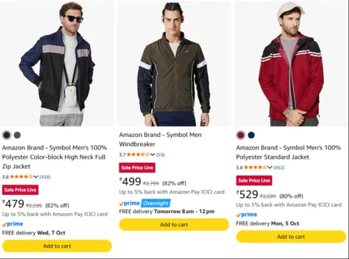 Image of Amazon Brand - Symbol Jackets at minimum 60% Discount