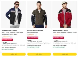 Amazon Brand - Symbol Jackets at minimum 70% Discount