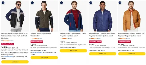 Image of Amazon Brand - Symbol Jackets at minimum 80% Discount