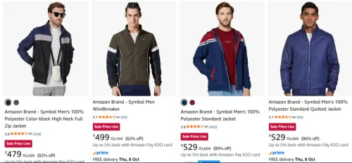 Image of Amazon Brand - Symbol Jackets at minimum 86% Discount