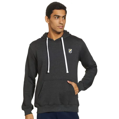 Image of Amazon Brand - Symbol Men Cotton Blend Neck Hooded Sweatshirt