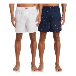 Amazon Brand Symbol Men Cotton Printed Shorts (Combo Pack of 2)