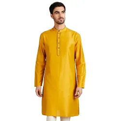 Amazon Brand - Symbol Men Festive Solid Long Kurta (Regular Fit)