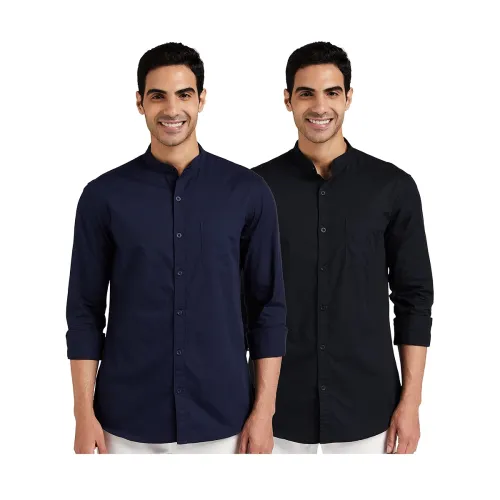 Image of Amazon Brand - Symbol Men's Cotton Slim Fit Shirt Po2