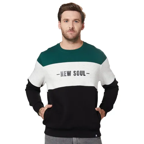 Image of Amazon Brand - Symbol Men Cotton Rich Light Weight Crew Neck Sweatshirt