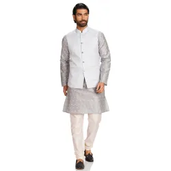 Amazon Brand - Symbol Mens Cotton Blend Printed Kurta Pyjama Set