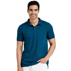 Amazon Brand - Symbol Men's Cotton Rich Solid Polo Tshirt | Collar Tshirts | Half Sleeves | Plain-Regular Fit (Available in Plus Sizes and Combo Pack of 2)
