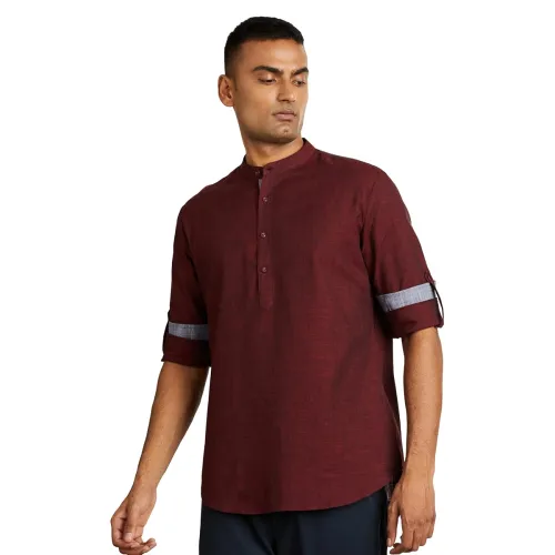 Image of Amazon Brand - Symbol Men's Solid Short Kurta