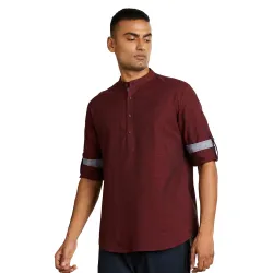 Amazon Brand - Symbol Mens Solid Short Kurta