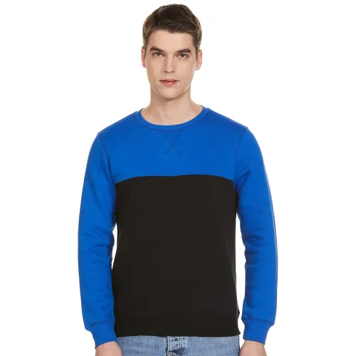 Image of Amazon Brand - Symbol Men Cotton Rich Light Weight Crew Neck Sweatshirt