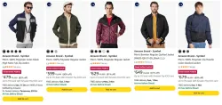 Amazon Brand - Symbol Mens 100% Polyester Color-block High Neck Full Zip Jacket