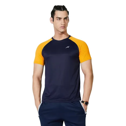 Image of Amazon Brand - Symbol Men's Color Block Active Regular Fit Sports T-Shirt