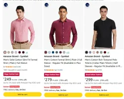 Amazon Brand - Symbol Mens Cotton Shirt | Casual | Plain | Full Sleeve | Summer