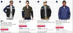 Amazon Brand - Symbol Mens Jackets at minimum 80% Discount