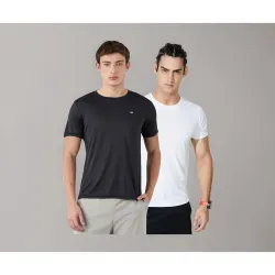 Amazon Brand - Symbol Mens Solid Active Regular Fit Sports T-Shirt | Round Neck
