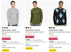 Amazon Brand - Symbol Sweatshirt Starting @ ₹349