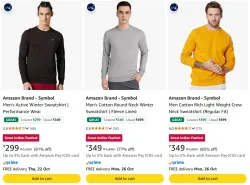Amazon Brand - Symbol Sweatshirts & Hoodies at minimum 64% Discount
