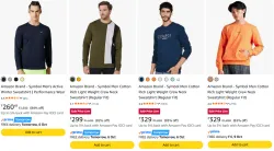 Click to enlarge Amazon Brand - Symbol Sweatshirts Starting @ ₹290