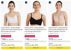 Amazon Brand - Symbol Women Bra at minimum 73% Discount