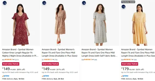 Image of Amazon Brand - Symbol Women Dress starting at ₹149