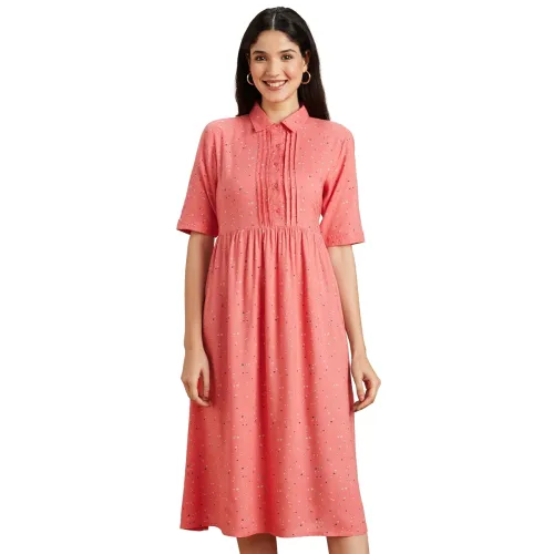 Image of Amazon Brand - Symbol Women Rayon Fit and Flare One Piece