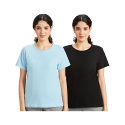 Amazon Brand - Symbol Women Cotton Stretch Regular Fit Round Neck Half Sleeve T-Shirt (Available in Plus Sizes)