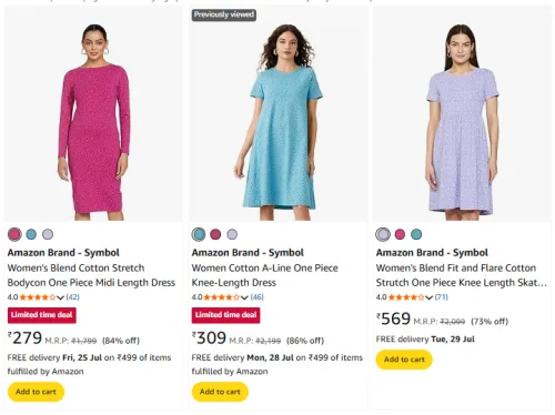 Image of Amazon Brand - Symbol Women's Midi Upto 84% Off