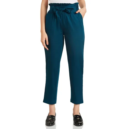 Image of Amazon Brand - Symbol Women's Tapered Paper Bag Trousers