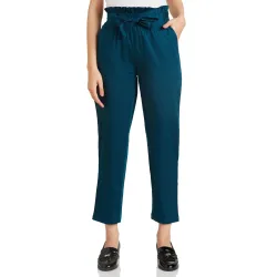 Amazon Brand - Symbol Womens Tapered Paper Bag Trousers