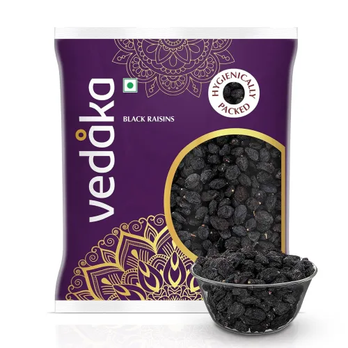 Image of Amazon Brand - Vedaka Black Raisins (Seedless) | 500 g | Kali Kishmish, Kali Draksh, Dry Fruits |