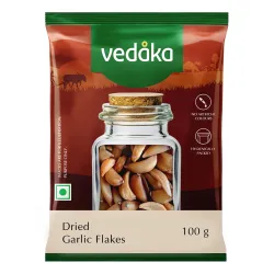 Amazon Brand - Vedaka Dried Garlic Flakes | 100g
