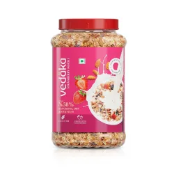 Amazon Brand - Vedaka Strawberry Muesli 1kg Jar