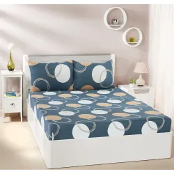 Amazon Brand - Solimo Pearly Dreams Double Bedsheet with 2 Pillow Covers