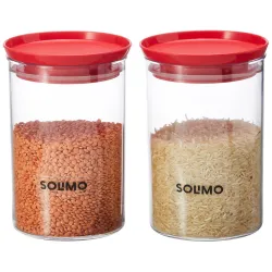 Amazon Brand - Solimo Plastic Storage Jar and Container Set, So2