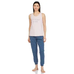 Amazon Brand - Symbol Women Top and Jogger Night Suit
