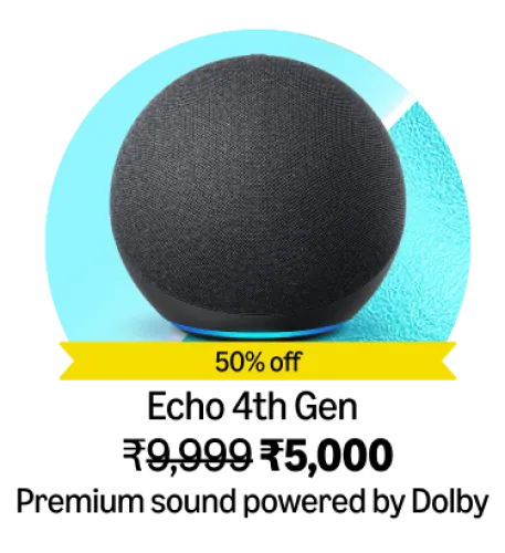 Image of Amazon Echo (4th Gen) Speaker @ ₹5000 on Amazon Prime Day Sale