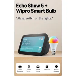 Amazon Echo Show 5 (Charcoal) | Smart display with Alexa, 2x Bass Speaker
