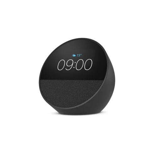 Image of Amazon Echo Spot, smart alarm clock with Alexa+, vibrant sound, bluetooth 