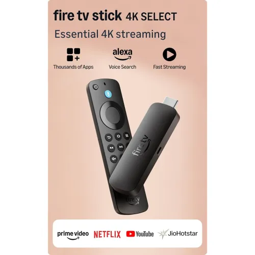 Image of Amazon Fire TV Stick 4K Select tart streaming in 4K, Alexa voice search