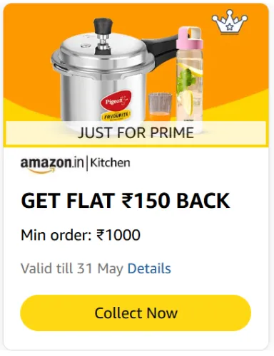 Image of Amazon Kitchen Reward: Flat ₹150 Cashback for Order above ₹1000