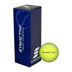 Amazon Brand - Symactive Light Tennis Cricket Ball Set of 3 | Felt Covered Rubber
