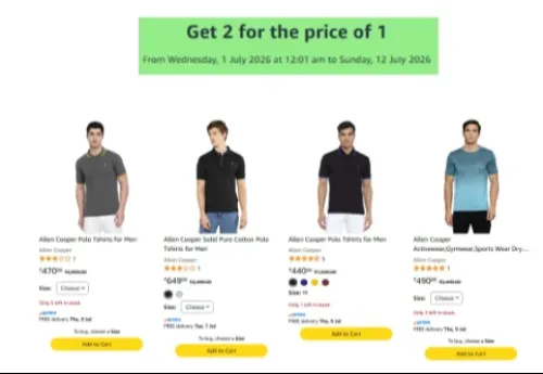 Image of Amazon Loot : Buy Any 1 T-shirt & Get 1 T-shirt Free 