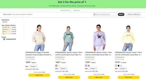 Image of Amazon Offer : Buy 1 Get 1 Free 
