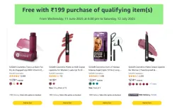 Amazon Offer: Buy ₹199 of sugar Cosmetic item & Get Free Pimple Patches