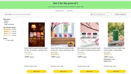 Image of Amazon offer : Get 2 for the price of 1 on Home Lighting & Accessories