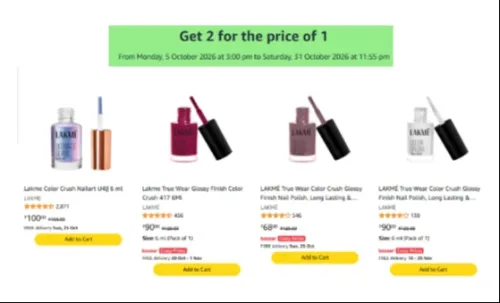 Image of Amazon Offer : Get 2 for the price of 1 On Nails Accessories