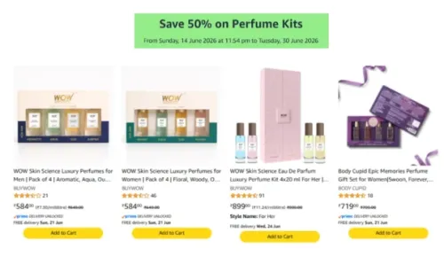 Image of Amazon Offer: Save 50% Off On Perfume Kits 