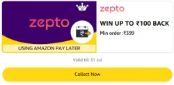 Amazon Offer: Upto ₹100 Cashback on Zepto