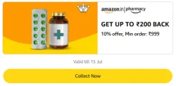 Amazon Offer : Upto ₹200 Cashback on Pharmacy